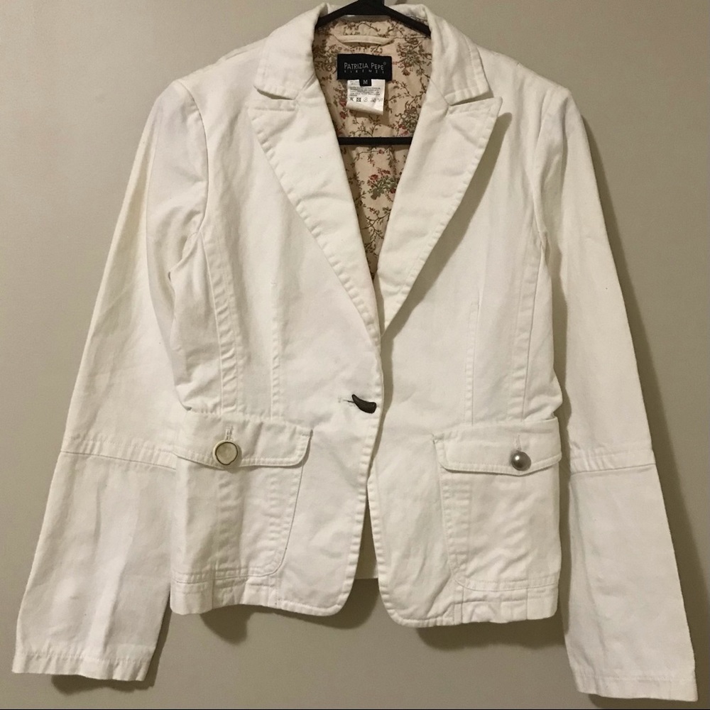 Patrizia Pepe White Blazer Jacket